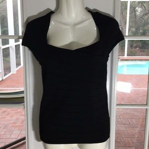WHBM small black bandeau top